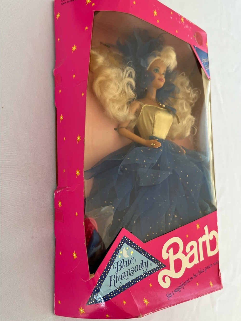 Vintage 1991 Barbie Blue Rhapsody Special Edition - Navy Blue & Gold Gown - Picture 7 of 9